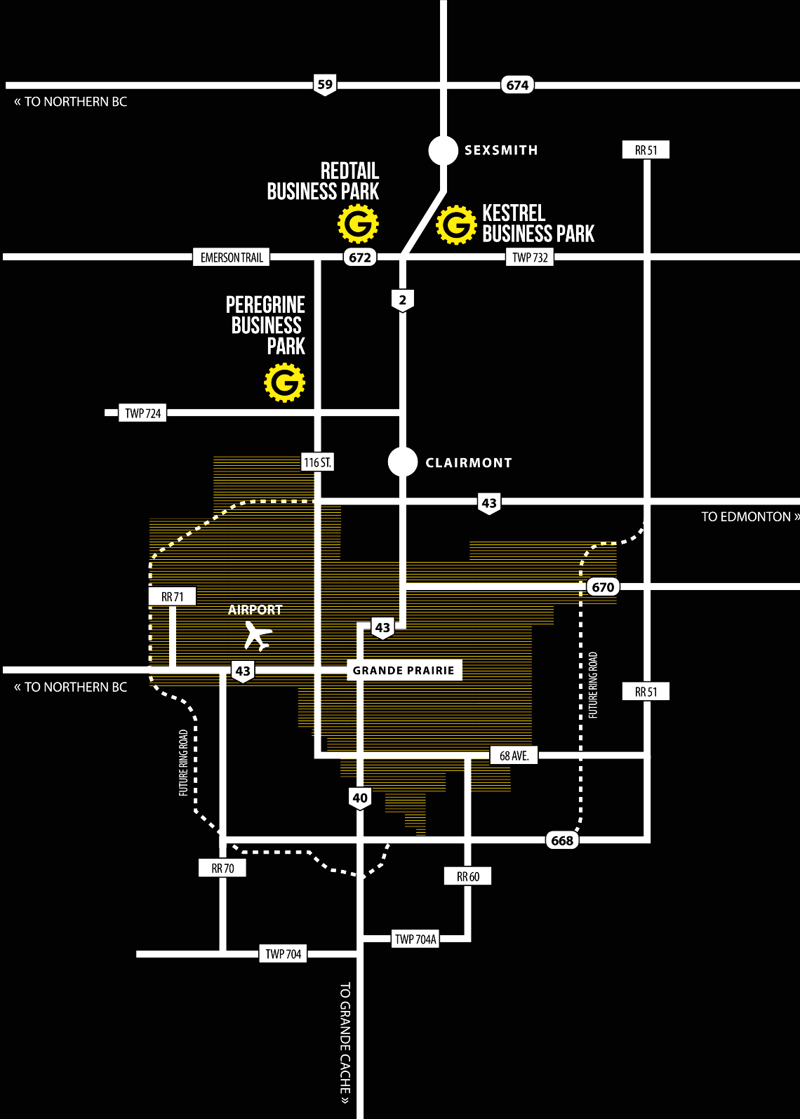 Grande Prairie Real Estate Development Map - Ground Level Land Development
